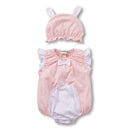 Summer  Sleeveless Baby Girls Romper And Hat Set AExp