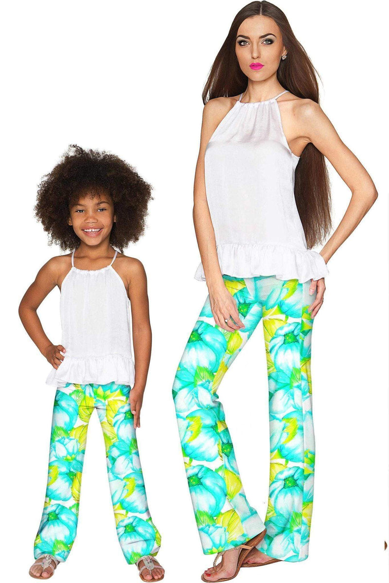 Sunny Day Sunny Day Amelia Summer Floral Fancy Palazzo Pant - Girls Amelia Palazzo Pants
