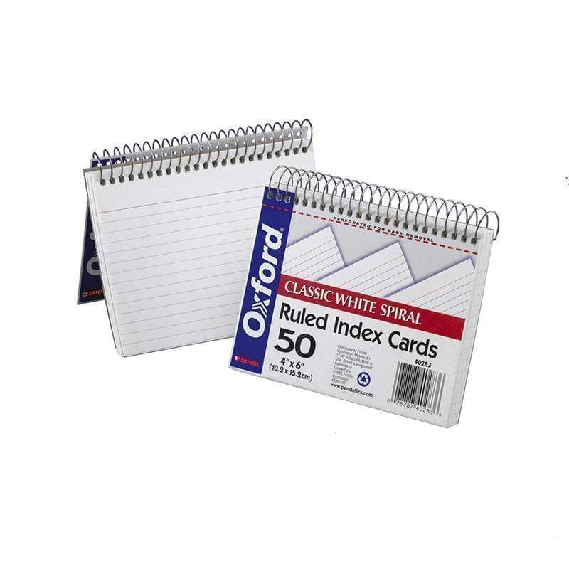 Supplies Oxford Spiral Index Cards 4 X6 White TOPS PRODUCTS