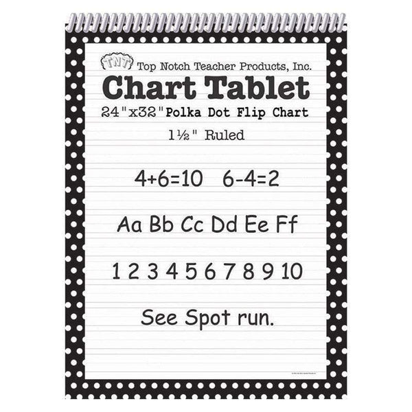 Polka Dot Chart Tablet Black 1.5