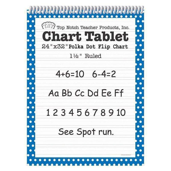 Polka Dot Chart Tablet Blue 1.5