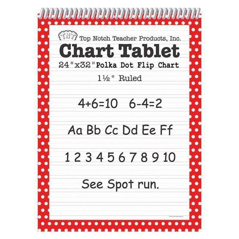 Supplies Polka Dot Chart Tablet Red 1.5 TOP NOTCH TEACHER PRODUCTS