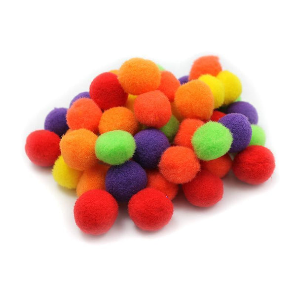 Supplies Pom Poms 1 In Hot Colors 50 Ct CHARLES LEONARD