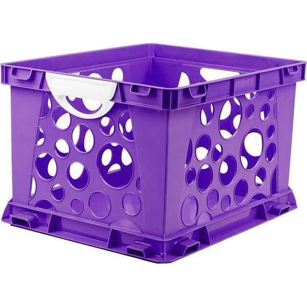 Supplies Premium File Crate W Handles Purple STOREX INDUSTRIES