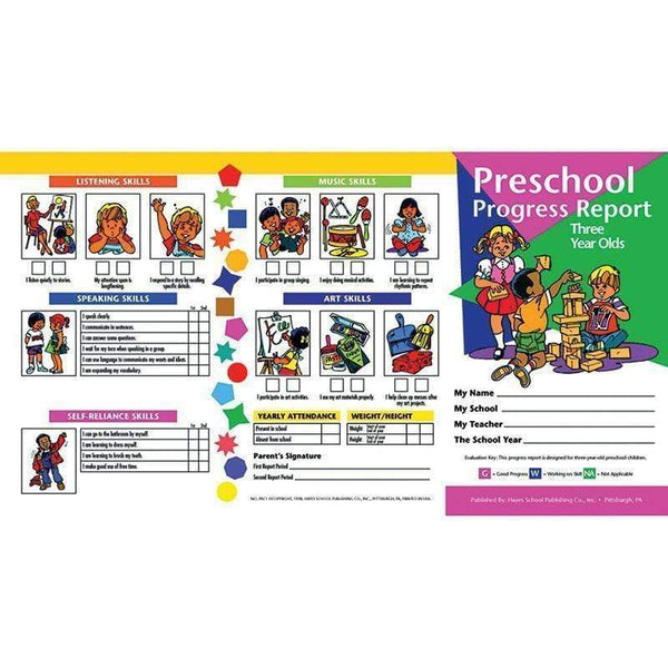 Supplies Progress Reports Pk 10 Pk Age 3 FLIPSIDE