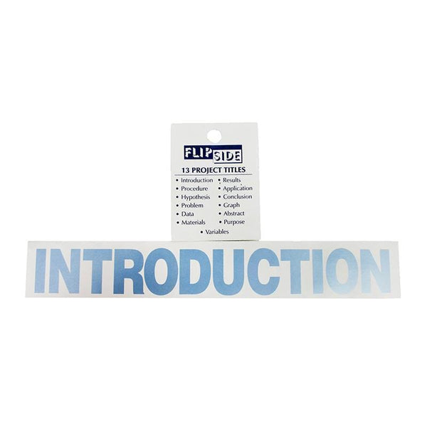 Supplies Project Board Titles Light Blue FLIPSIDE