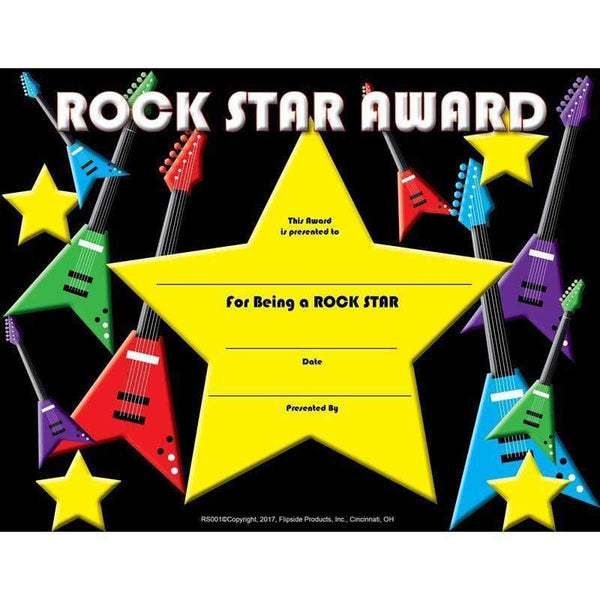 Supplies Rock Star Certificate FLIPSIDE