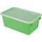 Supplies Small Cubby Bin With Cover Green STOREX INDUSTRIES
