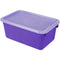 Supplies Small Cubby Bin With Cover Purple STOREX INDUSTRIES