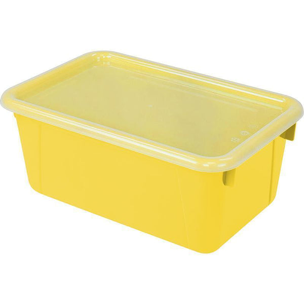 Supplies Small Cubby Bin With Cover Yellow STOREX INDUSTRIES
