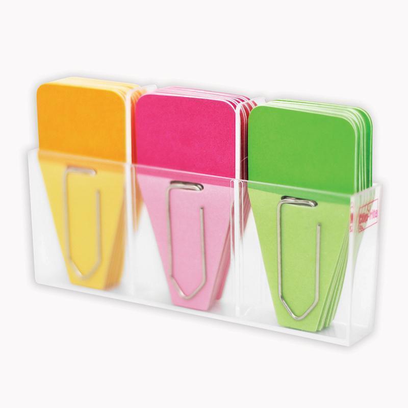 Supplies Solid Clip Tabs 24 Pk Pink Green CLIP-RITE, INC.