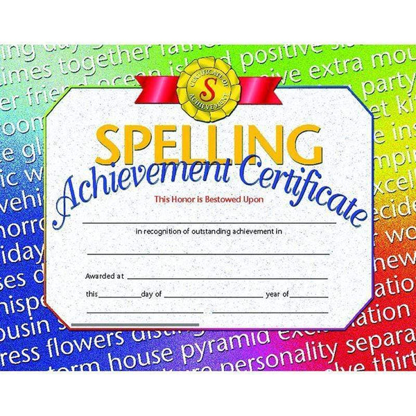 Supplies Spelling Achievement 30/Pk 8.5 X11 FLIPSIDE