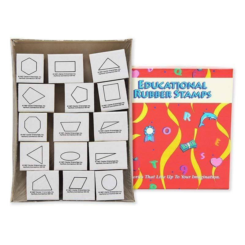 Supplies Stamp Set Plane Geometry 15/Pk Wood CENTER ENTERPRISES INC.