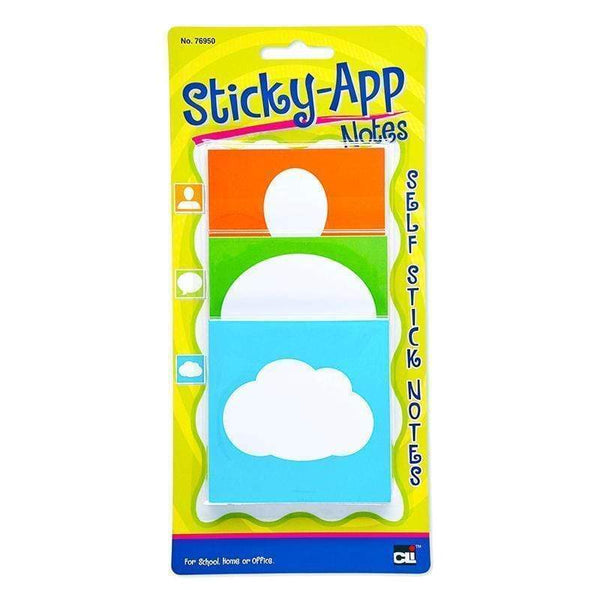Supplies STICKY APP NOTES NEON 3 ASSORTED CHARLES LEONARD