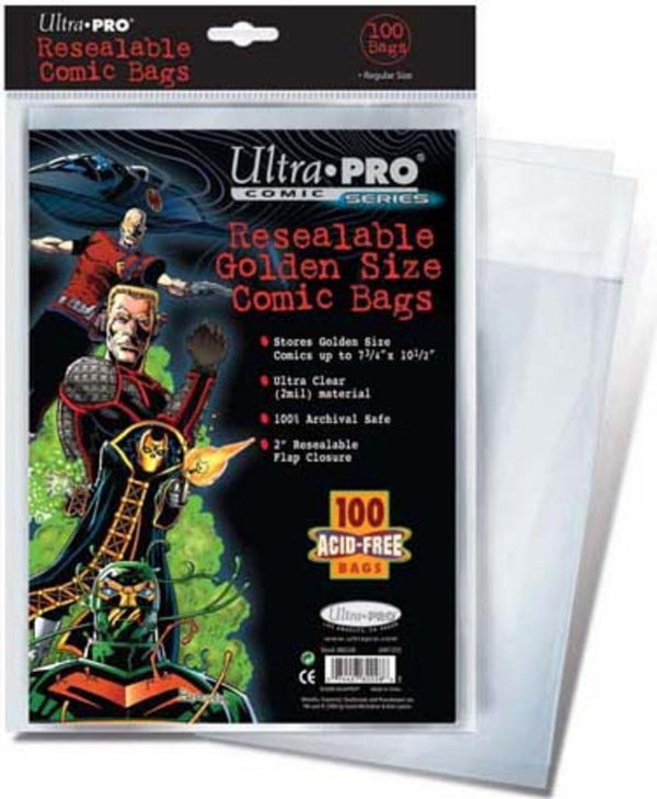 Ultra Pro Resealable Golden Size Comic Bags