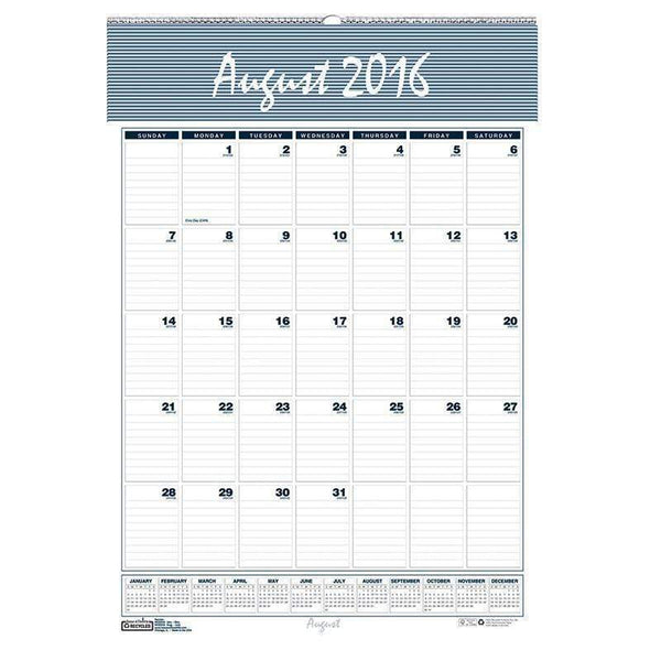 Supplies WALL CALENDAR 12 MONTHS AUG-JUL HOUSE OF DOOLITTLE