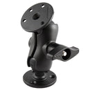 Surface Mount RAM Mount D Size 2.25" Ball Mount w/2 qty 3.68" Round Plates  Short Length Double Socket Arm [RAM-D-101U-C] RAM Mounting Systems