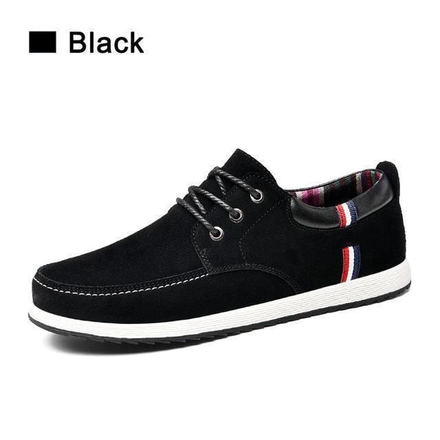 SUROM Autumn Winter Men's Casual Shoes Moccasins Leather Suede Krasovki Men Loafers Summer Luxury Brand Fashion Male Boat Shoes AExp