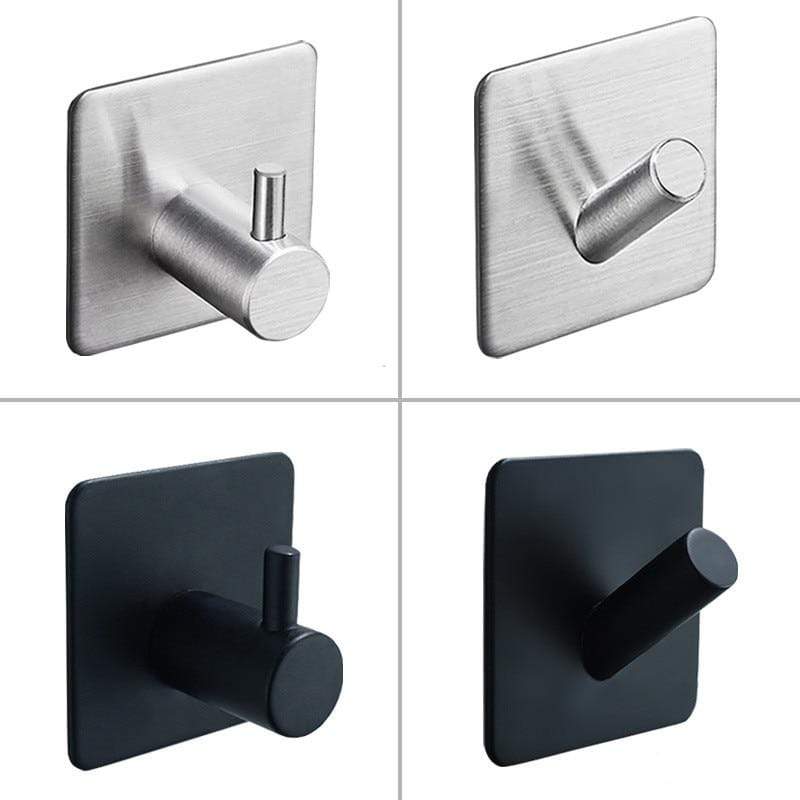 SUS304 Black Robe Hook Wall Hook Towel Hook for Bathroom Stainless Steel Coat Hook Rustproof Hook Hanger for Kitchen Hardware JadeMoghul Inc. 