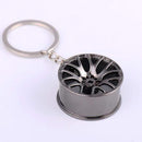 suti New Design Cool Luxury metal Keychain Car Key Chain Key Ring creative wheel hub chain For Man Women Gift