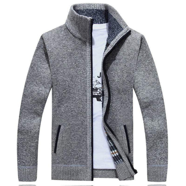 Sweater Men Autumn Winter Cardigan SweaterCoats Male Thick Faux Fur Wool Mens Sweater Jackets Casual Knitwear Plus Size M-4XL AExp