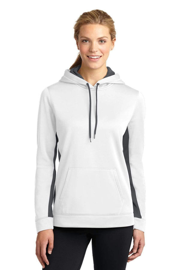 Sweatshirts/Fleece Sport-Tek Ladies Sport-Wick Fleece  Colorblock Hooded Pullover. LST235 Sport-Tek