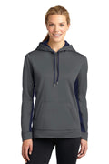 Sweatshirts/Fleece Sport-Tek Ladies Sport-Wick Fleece  Colorblock Hooded Pullover. LST235 Sport-Tek