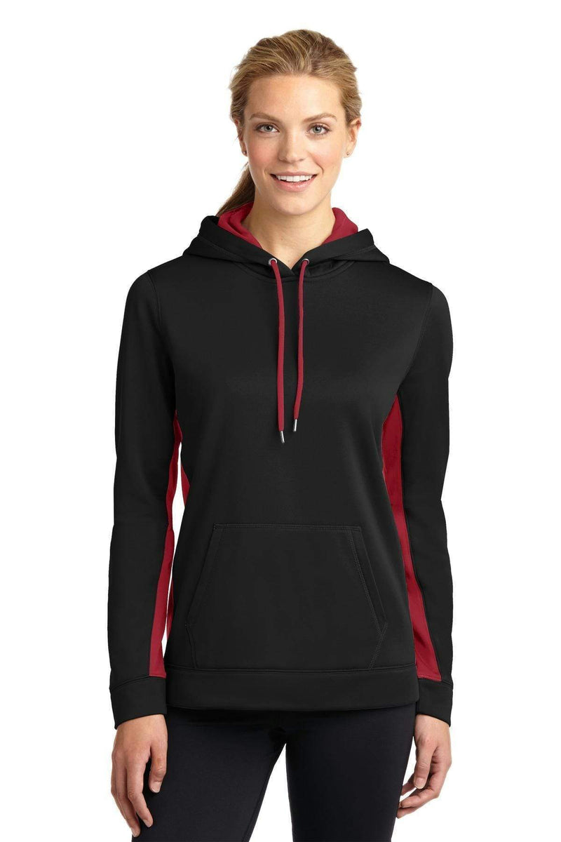 Sweatshirts/Fleece Sport-Tek Ladies Sport-Wick Fleece  Colorblock Hooded Pullover. LST235 Sport-Tek