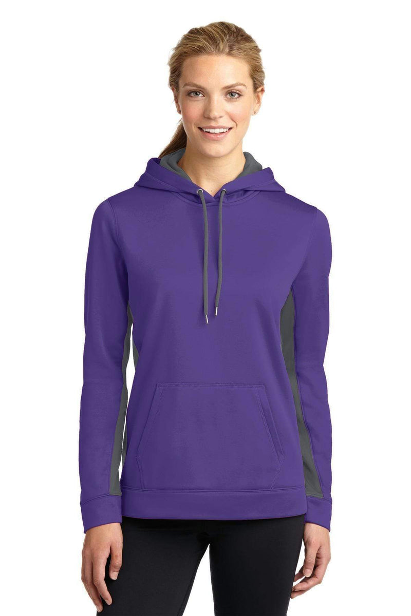 Sweatshirts/Fleece Sport-Tek Ladies Sport-Wick Fleece  Colorblock Hooded Pullover. LST235 Sport-Tek