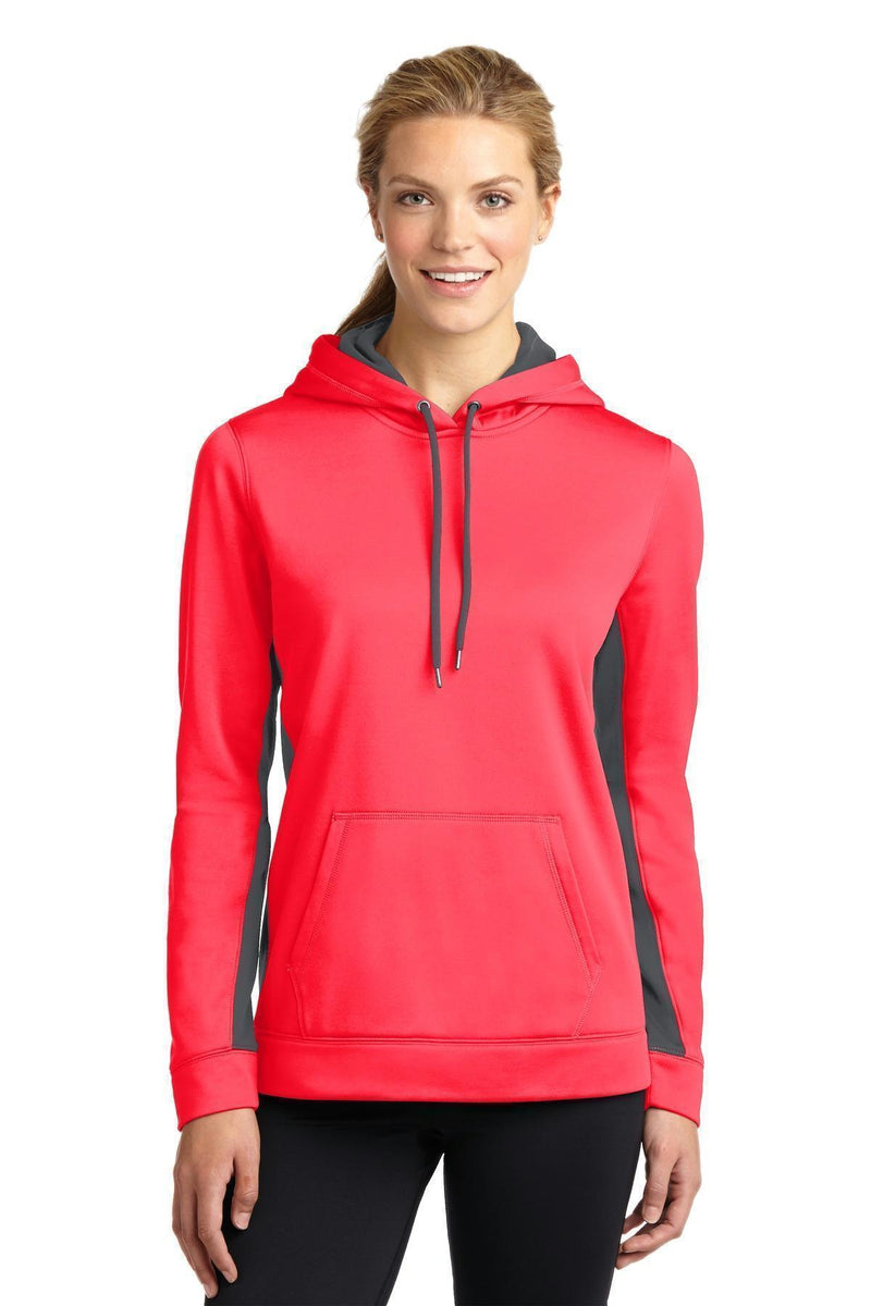 Sweatshirts/Fleece Sport-Tek Ladies Sport-Wick Fleece  Colorblock Hooded Pullover. LST235 Sport-Tek