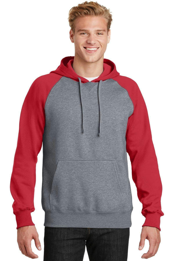 Sweatshirts/Fleece Sport-Tek Raglan Colorblock Pullover Hooded Sweatshirt. ST267 Sport-Tek