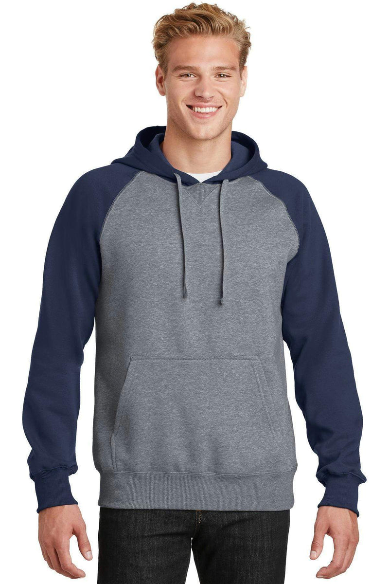 Sweatshirts/Fleece Sport-Tek Raglan Colorblock Pullover Hooded Sweatshirt. ST267 Sport-Tek