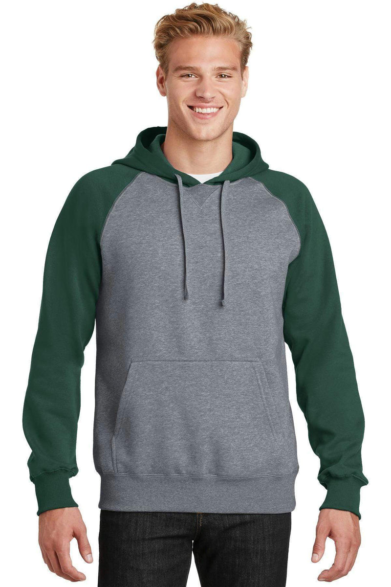 Sweatshirts/Fleece Sport-Tek Raglan Colorblock Pullover Hooded Sweatshirt. ST267 Sport-Tek