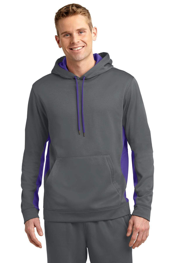 Sweatshirts/Fleece Sport-Tek Sport-Wick Fleece  Colorblock Hooded Pullover. ST235 Sport-Tek
