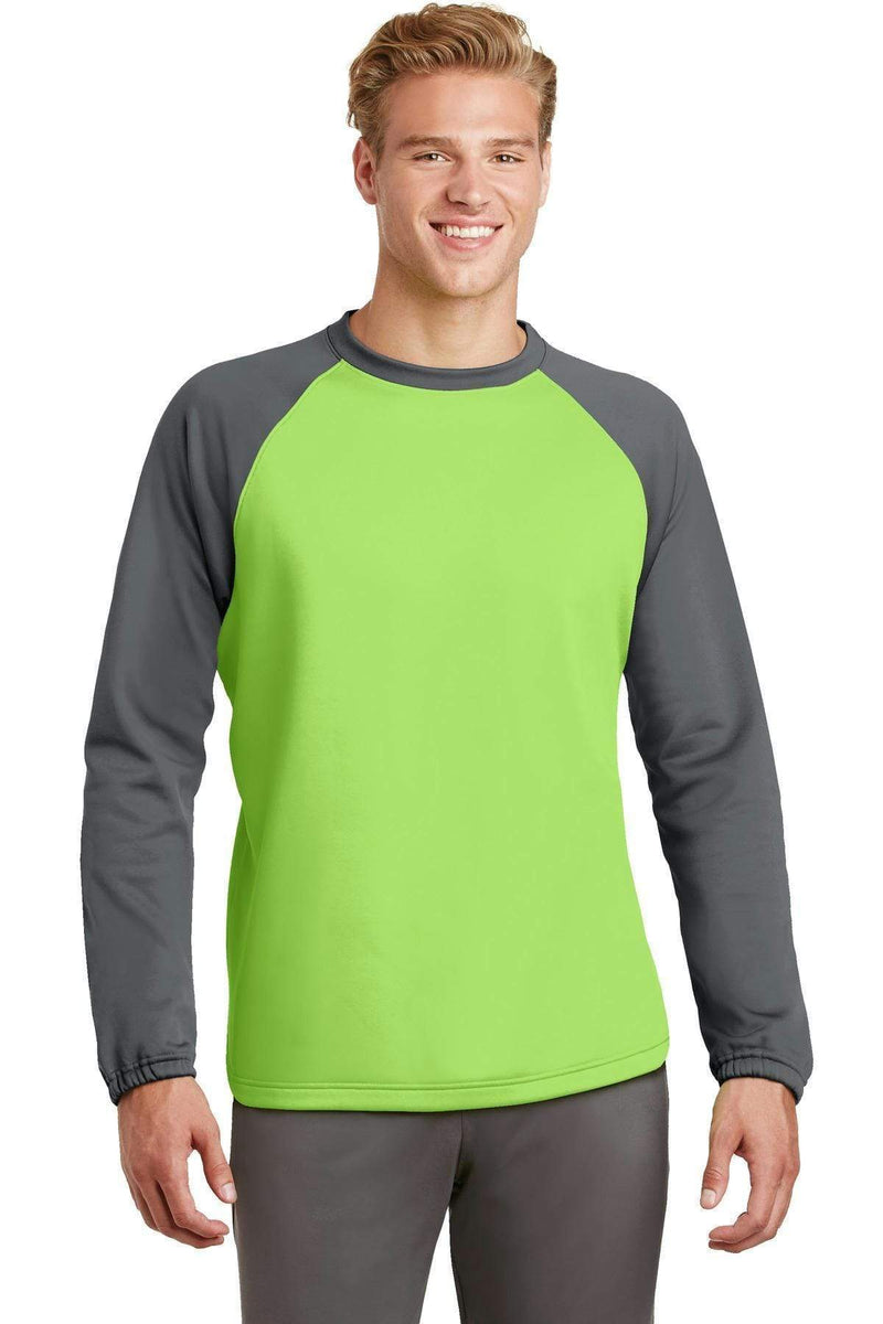 Sweatshirts/Fleece Sport-Tek Sport-Wick Raglan Colorblock Fleece  Crewneck. ST242 Sport-Tek