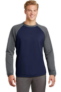 Sweatshirts/Fleece Sport-Tek Sport-Wick Raglan Colorblock Fleece  Crewneck. ST242 Sport-Tek