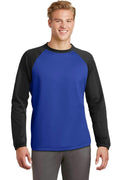Sweatshirts/Fleece Sport-Tek Sport-Wick Raglan Colorblock Fleece  Crewneck. ST242 Sport-Tek