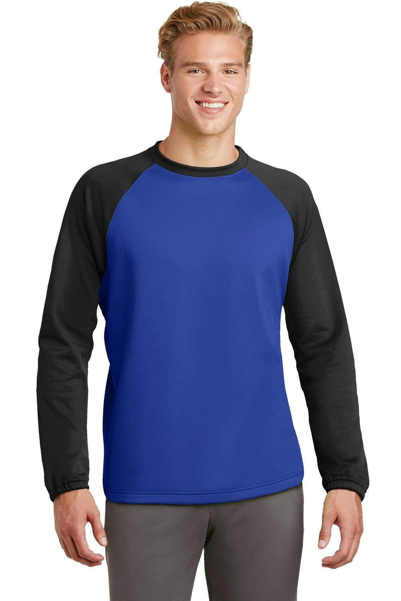 Sweatshirts/Fleece Sport-Tek Sport-Wick Raglan Colorblock Fleece  Crewneck. ST242 Sport-Tek