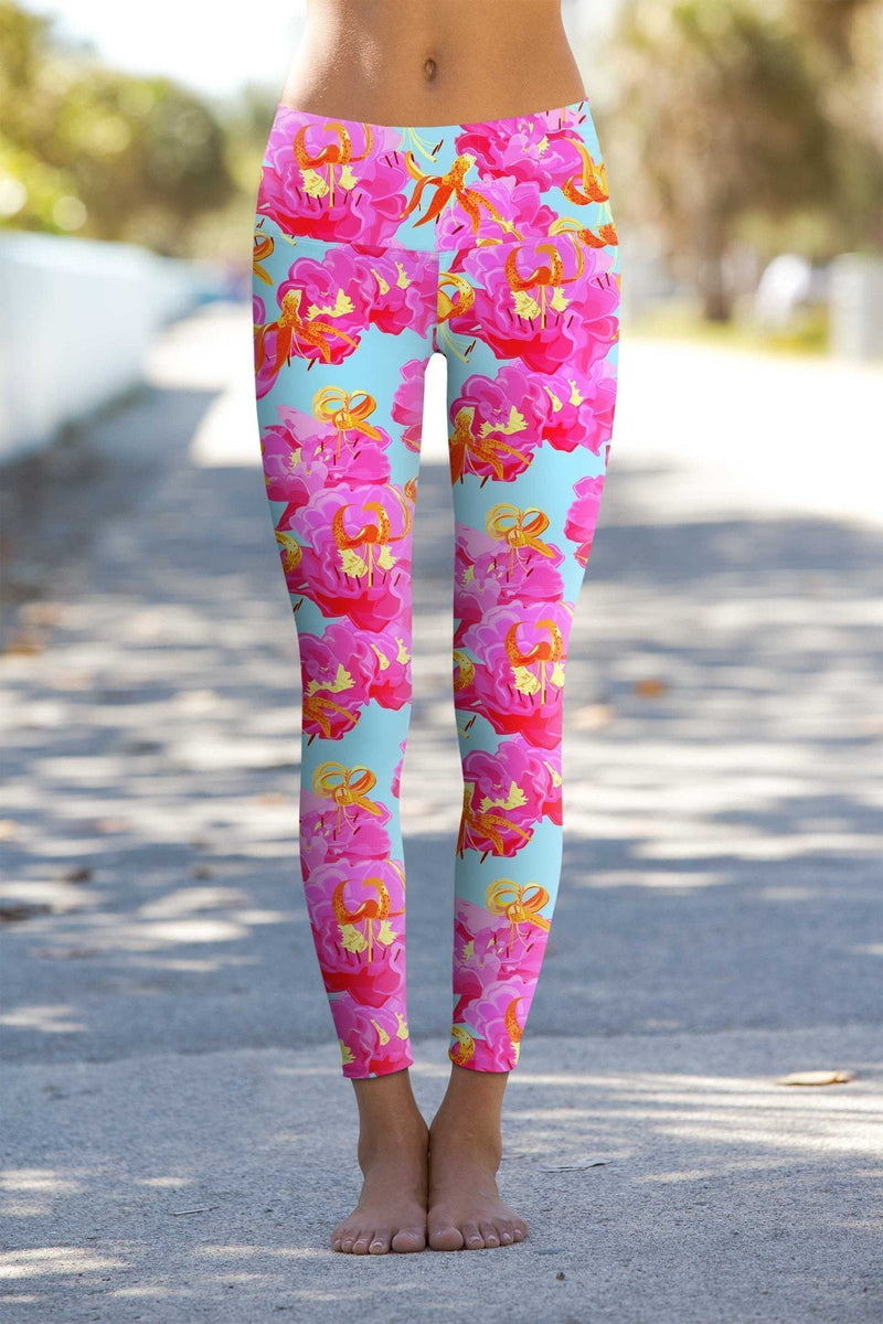 Sweet Illusion Lucy Floral Print Performance Legging - Women
