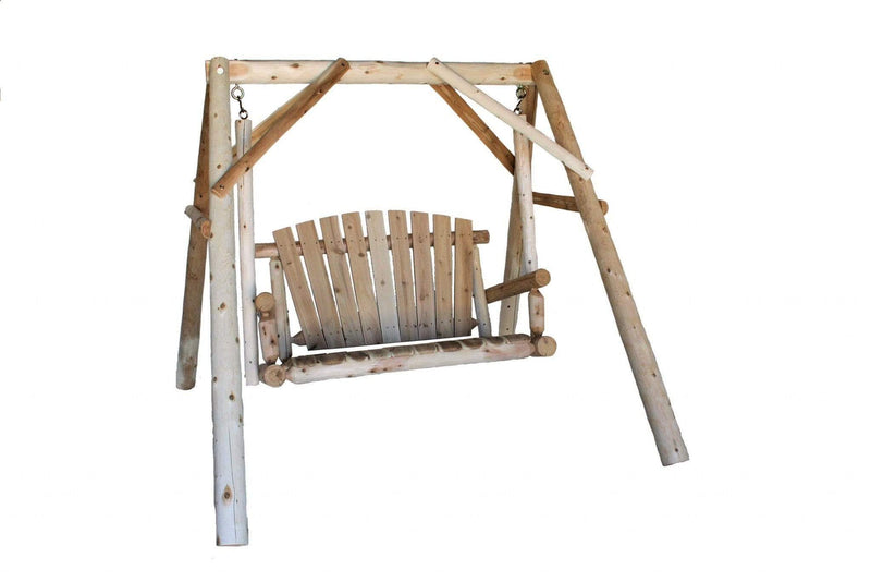 Swings Swing Sets - 70" X 70" X 65" Natural Wood Yard Swing HomeRoots