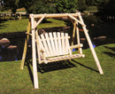 Swings Swing Sets - 70" X 70" X 65" Natural Wood Yard Swing HomeRoots