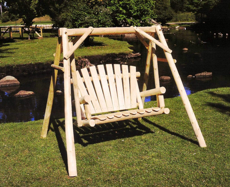 Swings Swing Sets - 70" X 70" X 65" Natural Wood Yard Swing HomeRoots