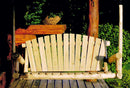 Swings Swing Sets - 71" X 24" X 47" Natural Wood Porch Swing HomeRoots