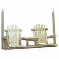 Swings Swing Sets - 71" X 24" X 49" Natural Wood Tete-A-Tete Porch Swing HomeRoots