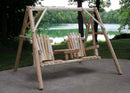 Swings Swing Sets - 87" X 70" X 65" Natural Wood Tete-A-Tete Yard Swing HomeRoots