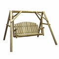 Swings Swing Sets - 87" X 70" X 65" Natural Wood Yard Swing HomeRoots