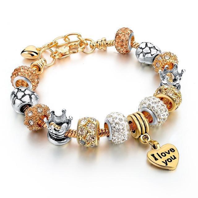 Szelam Luxury Crystal Heart Charm Bracelets & Bangles Gold Bracelets For Women Jewellery Pulseira Feminina Sbr160056-4-JadeMoghul Inc.