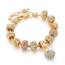 Szelam Luxury Crystal Heart Charm Bracelets & Bangles Gold Bracelets For Women Jewellery Pulseira Feminina Sbr160056-Light Yellow Color-JadeMoghul Inc.