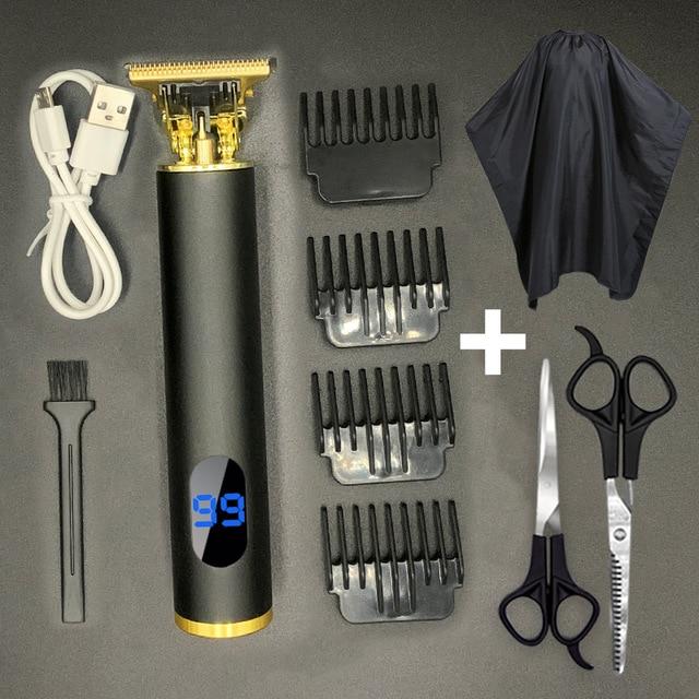 T Hair Clipper Electric hair trimmer Cordless Shaver Trimmer 0mm Men Barber Hair Cutting Machine chargeable timer beard cutter 5 JadeMoghul Inc. 