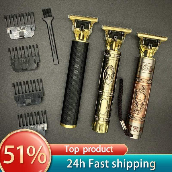 T Hair Clipper Electric hair trimmer Cordless Shaver Trimmer 0mm Men Barber Hair Cutting Machine chargeable timer beard cutter 5 JadeMoghul Inc. 